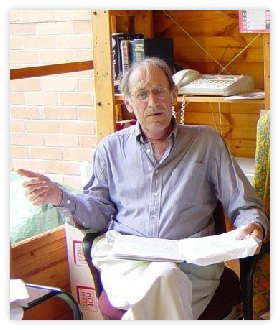 Professor Ray Billington in his Lyceum in the Angiddy Valley in May 2004 Copyright David Hoyle